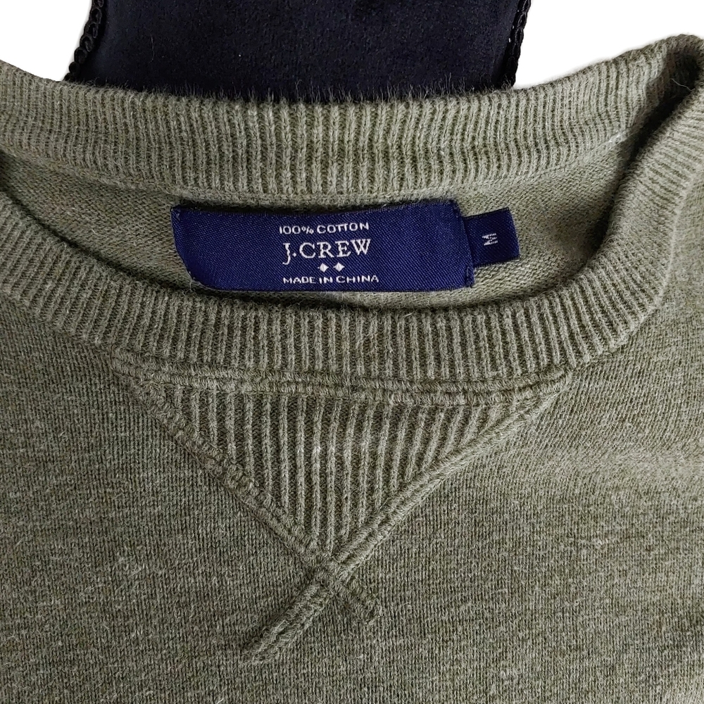 J. Crew Womens M Army Green 100% Cotton Long Sleeve Top - Picture 7 of 7